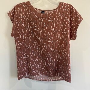 Brown Floral Women Top